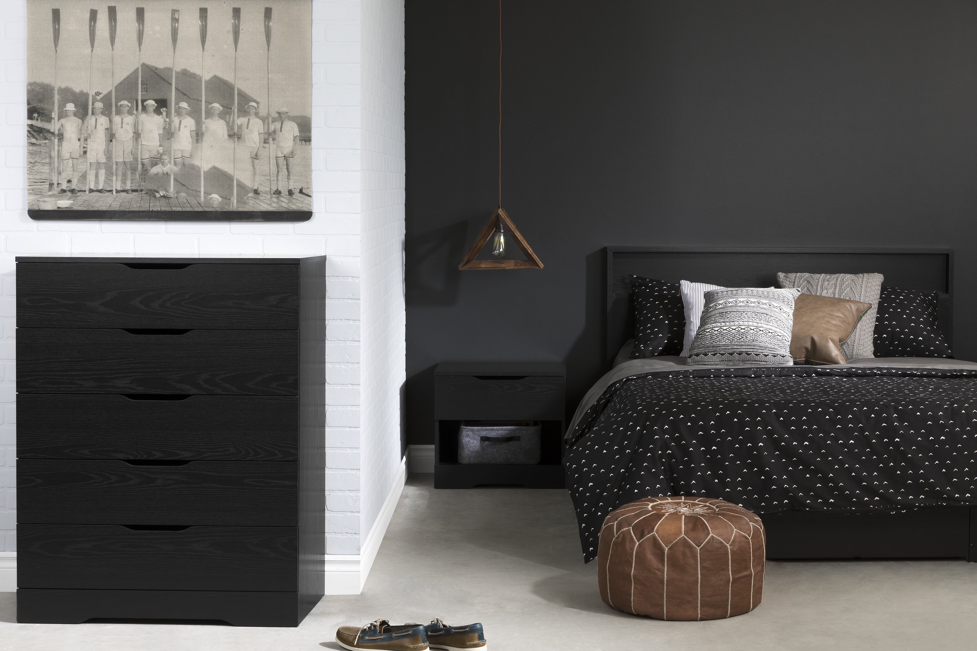 South Shore Holland 5-Drawer Chest for Adult, in Black Oak