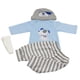 thumbnail image 1 of Mameluco + Pantalones + Sombrero + Calcetines para 22 - 23 Pulgadas Reborn Baby Girl Muñecas Sunnimix muñecas mameluco calcetines sombrero, 1 of 5