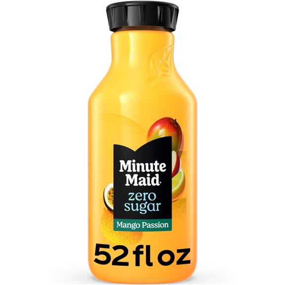 Minute Maid Zero Sugar Mango Passion Juice Drink Bottle, 52 fl oz