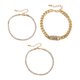 thumbnail image 5 of Pulseras de Tobillo vintage jinwen 3 Piezas de cadena ajustable de Aleación de oro, 5 of 8