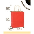 thumbnail image 4 of 50-Packs Gift Bag with Handles Bulk Kraft Red Paper Bags Multiple Uses (8.3"x3"x6"inch Small Size), 4 of 11