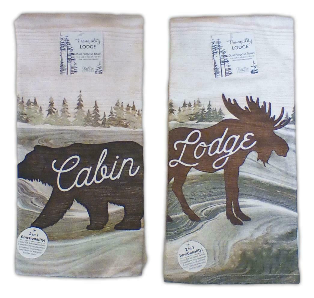 Kay Dee Designs Lodge/Cabin BEAR Cotton Terry Cloth Kitchen Towel 