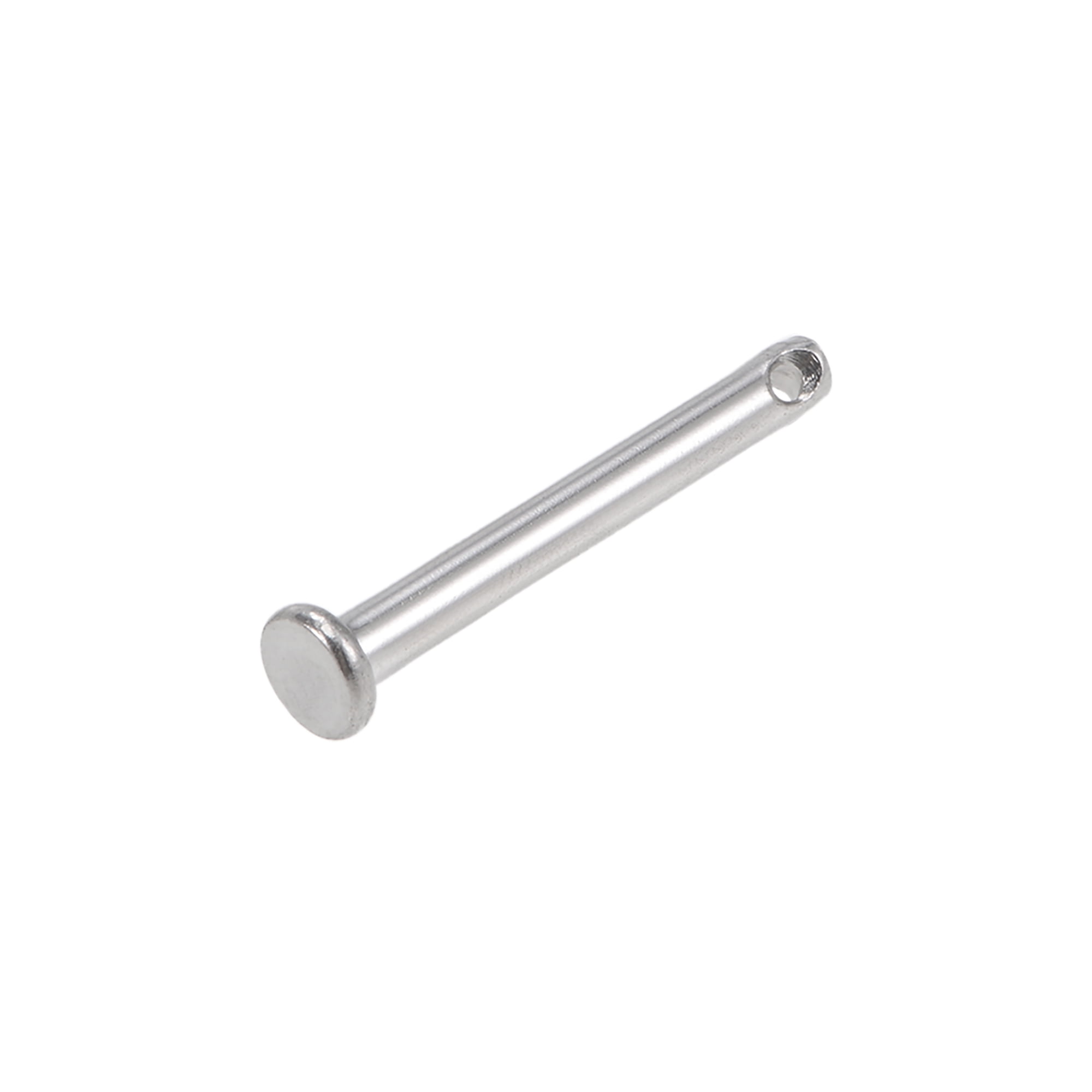 uxcell Single Hole Clevis Pins 6mm X 40mm Flat Head 304 Stainless Steel Link Hinge Pin 10Pcs 