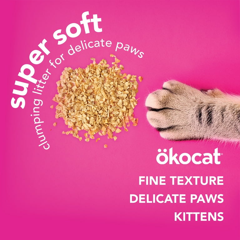 okocat Natural Wood Cat Litter for Sensitive Paws, Unscented, 15.8