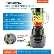 PowerXL™ Boost Blender Plus™ 4 Speed, 800 Watts, 48-oz Glass Jar, Black
