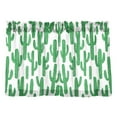 thumbnail image 7 of Yayeee Kitchen Curtains Tier Pair Light Filtering 27"x36" Rod Pocket Short Cafe Window Panel, Cactus Pattern, 7 of 7
