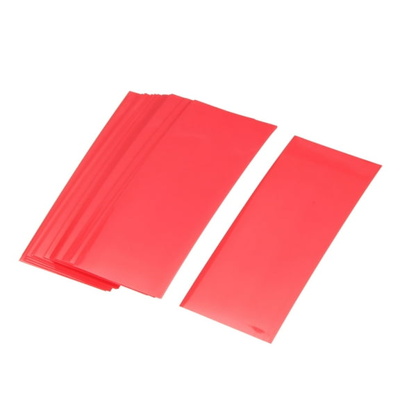 Heat Shrink Tubing 29.5mm Battery Wrap 20pcs for 18650 Battery 72mm Red