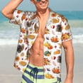 thumbnail image 5 of KLL Men's Hawaiian Shirt Short Sleeve Button Down Beach Shirts-Thanksgiving Turkeys 1, 5 of 5