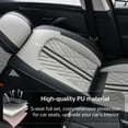 thumbnail image 4 of Fit for Ford Mustang mach-e 2022, Wear-Resistant Faux Leather 5 Piece Full Set Anti-Slip Lining Refresh Car Interior, Black and Gray Car Seat Covers, The GT model is not suitable, 4 of 9