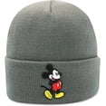 thumbnail image 4 of Disney Knit Beanie Winter Hat for Men Mickey Mouse - Grey Beanie, 4 of 7