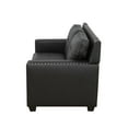 thumbnail image 3 of Gewnee 57" Faux Leather Upholstered Loveseats with Nailhead Trim for Living Room,Black, 3 of 8
