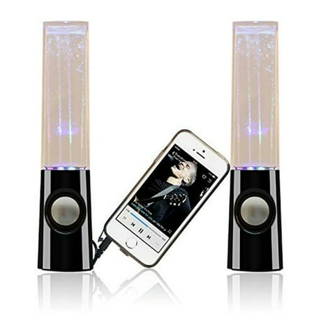 Super Component (I-Kool WTR-Blck Original Water Dancing Speakers Super Charged Bass Extra Large Works with USB /Aux Cable,)