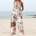 thumbnail image 2 of Dyegold Jumpsuits for Women Casual, Women Jumpsuits Summer Floral Print Tie Dye Fashion Baggy Loose Playsuit Overalls Sleeveless ​Square Neck ​Rompers, 2 of 5