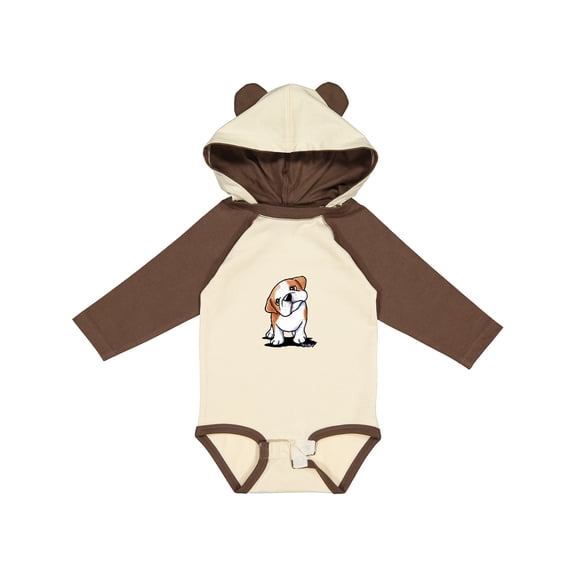 Inktastic KiniArt Bulldog Puppy Boys or Girls Long Sleeve Baby Bodysuit