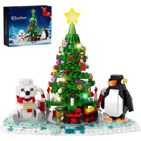 Syrinx Christmas Tree Building Sets for Boys Girls 8+ Compatible with Lego
