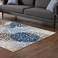 thumbnail image 1 of Modway Calithea Vintage Classic Abstract Floral 5x8 Area Rug In Blue, Brown and Beige, 1 of 6