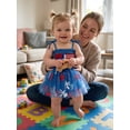 thumbnail image 6 of BemeyourBBs Toddler Baby Girls 4th of July Outfit Newborn Baby Girl Patriot Independence Day Romper Dress Summer Clothes USA Flag Embroidery Sleeveless Tie-up Smocked Dress Jumpsuit Bodysuit Playsuit, 6 of 9