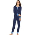thumbnail image 1 of Hanes Women Pant Henley Long Sleeve pajama sets, 1 of 4