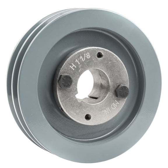 Masterdrive Cast Iron 5" Dual Groove Pulley Belt A Section 4L with 1-1/8" Sheave Bushing 2AK51H