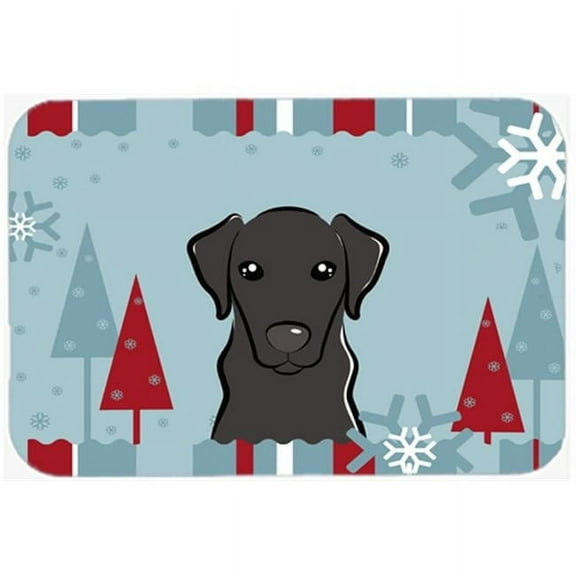 Carolines Treasures  Winter Holiday Black Labrador Mouse Pad