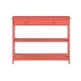 thumbnail image 6 of Convenience Concepts Oxford 1 Drawer Console Table with Shelves, Coral, 6 of 6