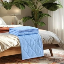 Wdhugt Cool Blanket, Cool Blankets For Hot Sleepers, Cool Throw Blankets For Bed, Skin-Friendly Plain Printed Summer Quilt, Ventilation Quilt Thin And Comfortable 59x78 In Blue