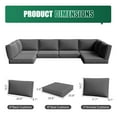 thumbnail image 6 of Clouddwell 14-Piece Outdoor Cushion Set for 6-Seat Wicker Sectional - Waterproof, High-Resilience Foam (Dark Gray), 6 of 8
