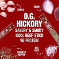 thumbnail image 3 of Righteous Felon Grass-Fed Meat Sticks - Low Sugar, High Protein Beef - OG Hickory, 24 pack, 3 of 8