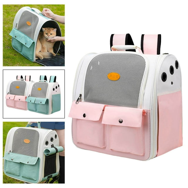 tredstone Sac de Voyage pour Animaux Sangle Réglable Pliable Respirant pour Randonnée Marche Rose