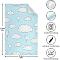thumbnail image 3 of SKYSONIC Kitchen Dish & Tea Towel White Cloud and Balloons Reusable Cloths for Cooking and Drying Dishes for Home Kitchen Cleaning, 28x18in-1PC, 3 of 7