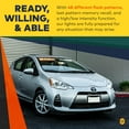 thumbnail image 3 of SolarBlast 18" 16-Watt LED Emergency Visor Light Kit [Universal Fit] [48 Flash Patterns] [12.5 ft Cord] [Plug-and-Play] Interior Dash/Windshield LED Strobe Light Bar - Amber / White, 3 of 7