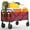 Red, variant on Garvee Folding Wagon Cart 5 Inch Wheels 600D PVC Coated for Beach Outdoor Garden Shopping