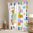 thumbnail image 3 of Manfei Letters Number Theme Black Out Curtains,Alphabet Game Curtains Pack of 2 (42x63 Each),Cute Flower Floral Bedroom Curtains For Teens,Breathable Home Decor, 3 of 6