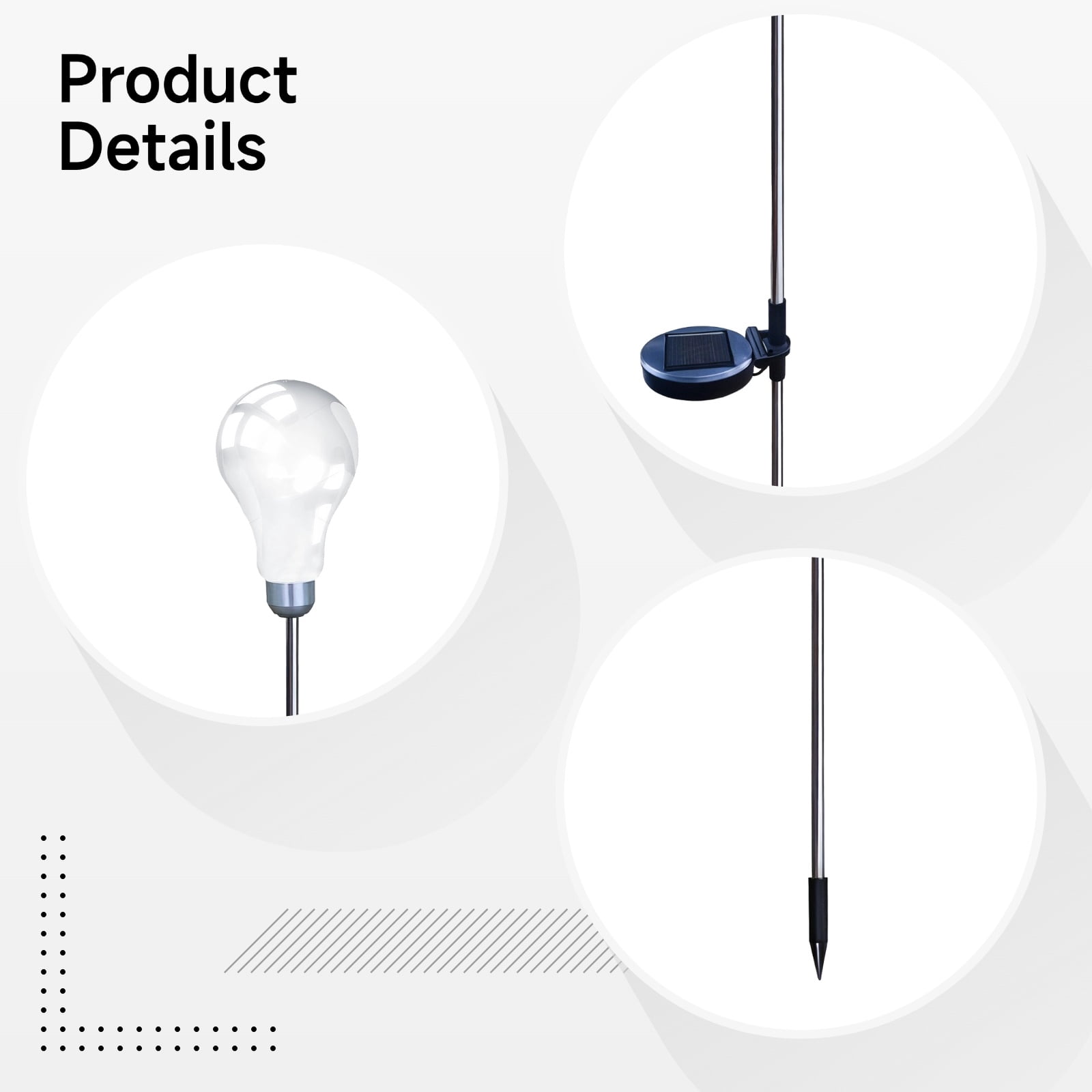 4 PCS Solar Flower Lights Outdoor, 2.5W Solar Globe Lights with Stake, 16 LED Warm Light, Waterproof Garden Pathway Decoration, FCC & CE Certified