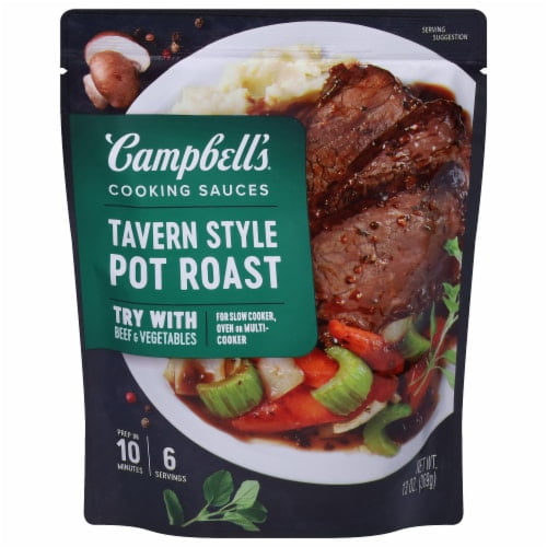 Campbell s Tavern Style Pot Roast Cooking Sauce Slow Cooker Beef 13 oz Pouch Walmart