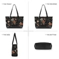 thumbnail image 6 of FORMRS Canvas Laptop Tote Bag for Women with 15.6" Computer Compartments Shoulder Handbag, Black Flowers, 6 of 7