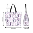 thumbnail image 5 of Bingfone Canvas Tote Bag for Women with Inner Pocket Aesthetic Cute Shopping Tote Bags Reusable Grocery Bags- Lavender Flowers, 5 of 8