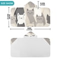 thumbnail image 4 of Yayeee Kids Hooded Towels Toddler Soft Absorbent Beach Bathing Wrap 50" x 23.5", Beige Cute Cats, 4 of 5