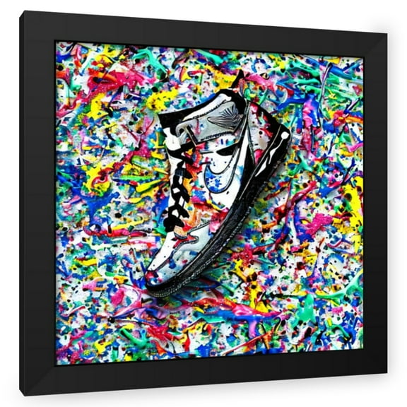 Stephen Chambers 20x20 Black Modern Wood Framed Wall Art Titled - Air Jordan 6