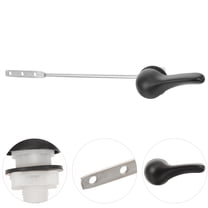 Worgeous Toilet Tank Lever 1Set Zinc Alloy Black for Bathroom and Water Tanks