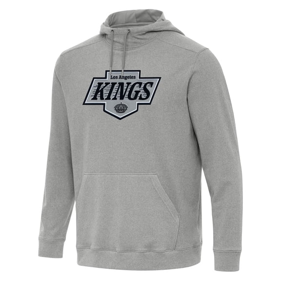 Men's Antigua Heather Gray Los Angeles Kings Cloud Pullover Hoodie