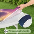 thumbnail image 5 of Colorful Tie Dye Nebula Pattern Round Fitted Tablecloth with Elastic Edge,Dining Table Cover Waterproof,Outdoor Round Tablecloth for Camping,Dining,Indoor and Outdoor, 5 of 7