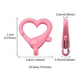 thumbnail image 4 of 1 set 10pcs 10 colors Spray Painted Eco-Friendly Alloy Lobster Claw Clasps Cadmium Free Nickel Free Lead Free Heart Mixed color 26x22x5.5mm Hole: 2mm 1pc/color, 4 of 5