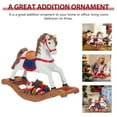 thumbnail image 4 of Horse Rocking Decoration Animal Figurine Xmas Figurines Hobbyhorse Christmas Landscape Chair Mini Wooden Statue, 4 of 8