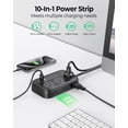 thumbnail image 4 of PYYAN-Surge Protector Power Strip, Multiple Outlets Extension Cord with 6 AC Outlets 2 USB-A and 2 USB-C Ports, 5 ft Flat Plug Power Strip, Mountable Outlet Extender for Dorm/Office/Home- OG, 4 of 4