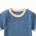 thumbnail image 4 of KPOPLK Toddler T Shirt for Girls Crewneck Top Short Sleeve Summer Shirt with Solid Basic Soft Tee 2T 3T 4T 5T 6T 7T 8T 9T Size 1-2 Years,Blue, 4 of 5