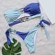thumbnail image 3 of Gibobby Trajes de Natación para Mujer Mujeres natación playa traje de baño Bikini conjunto Bandeau vendaje moda Sexy diamante trajes de baño traje de bañ(Azul,M), 3 of 5