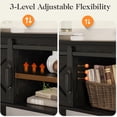 thumbnail image 5 of Aukfa 46" Farmhouse Console Table with Storage Shelf & Sliding Barn Doors, Wood Entryway Table with Storage for Living Room, Hallway, Foyer, Black, 5 of 8