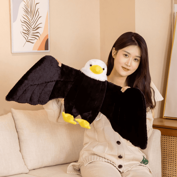 Large Bald Eagle Plush Stuffed Animal, Soft American Eagle Plush Toy, Cute  Bird Plushie, Cuddly Birthday for Kids, 15.7 
