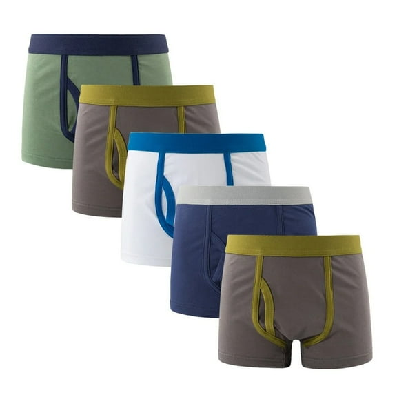 XBASW 1-12 Years Boys 100% Cotton Underwear for Baby Kids Cartoon Printing Boxer Briefs Toddler Boys Soft Underpants Shorts 4PCS